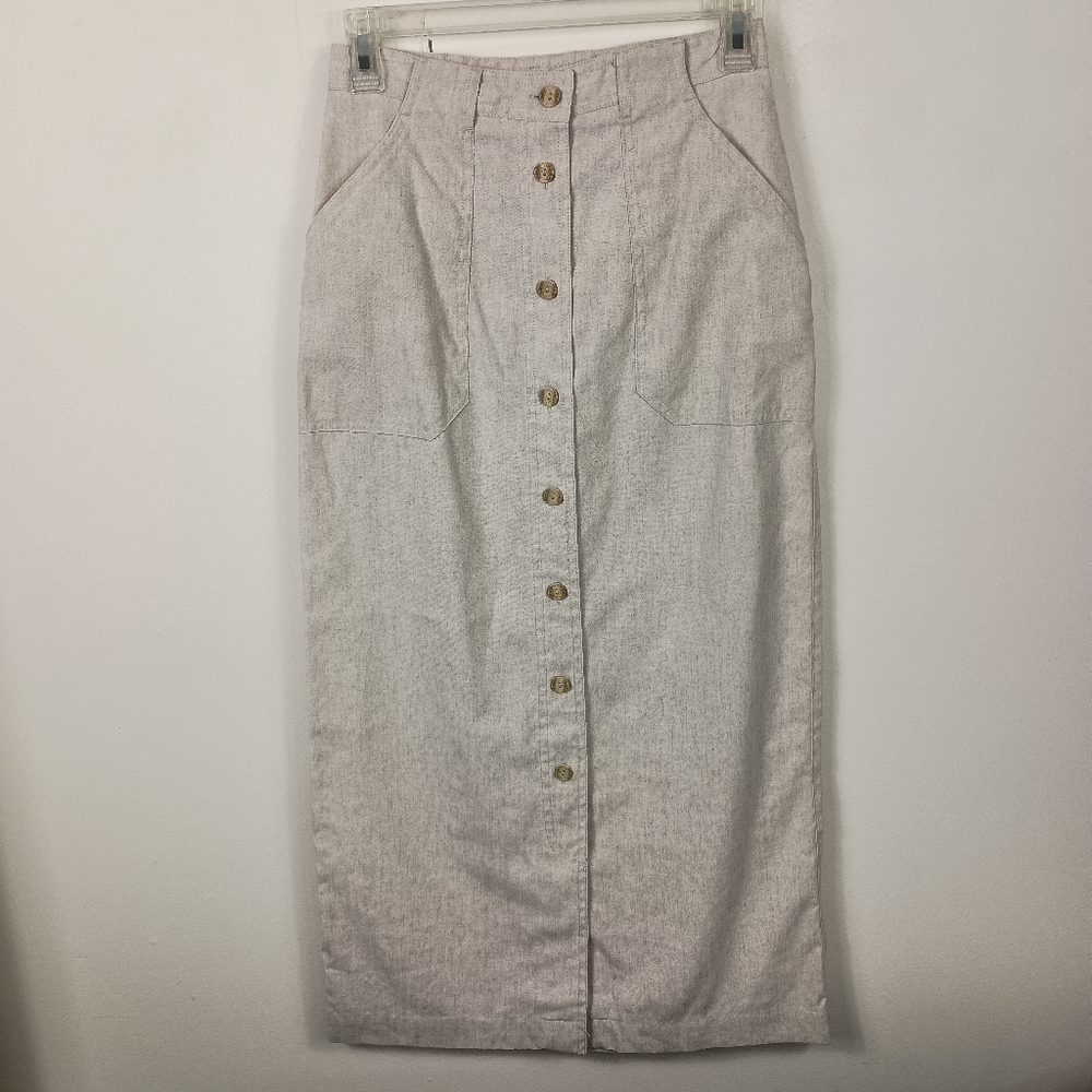Liz Claiborne tan linen Skirt